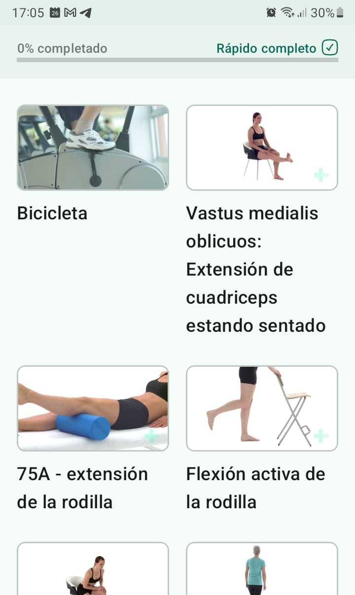Lesión degenerativa de menisco programa de ejercicios